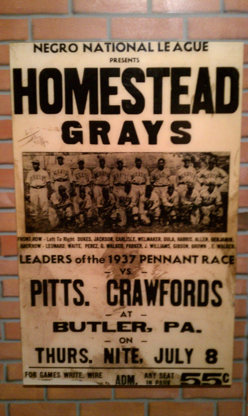 An old poster from the Negro League days